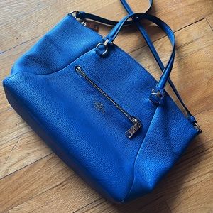 Coach Royal Blue Leather Crossbody Shoulder Bag